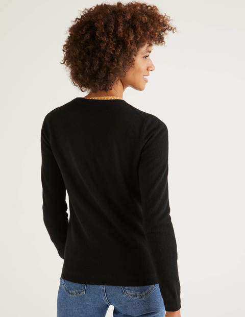 Cashmere Crew Cardigan - Black Cashmere Crew Cardigan - Black