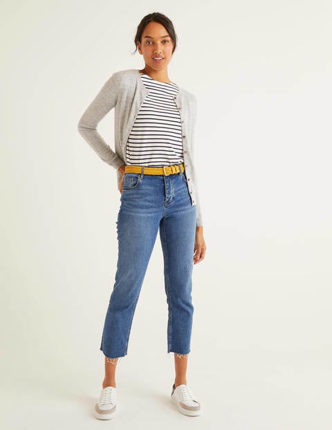 Cardigan Col Rond En Cachemire - Gris chiné Cardigan Col Rond En Cachemire - Gris chiné