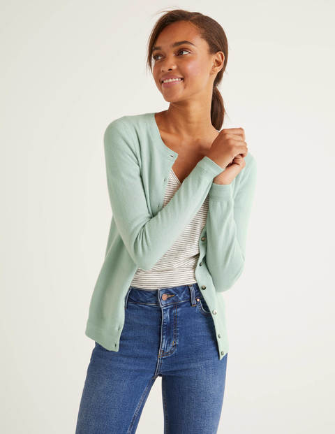Cashmere Crew Cardigan - Mint Cake Cashmere Crew Cardigan - Mint Cake