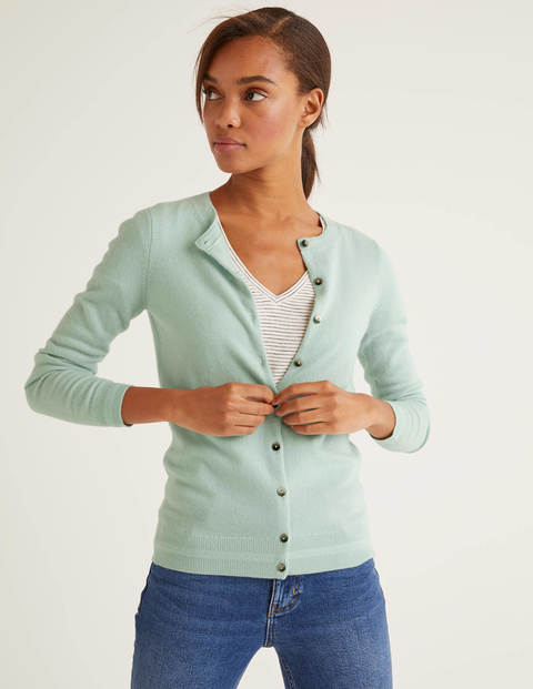 Cashmere Crew Cardigan - Mint Cake Cashmere Crew Cardigan - Mint Cake