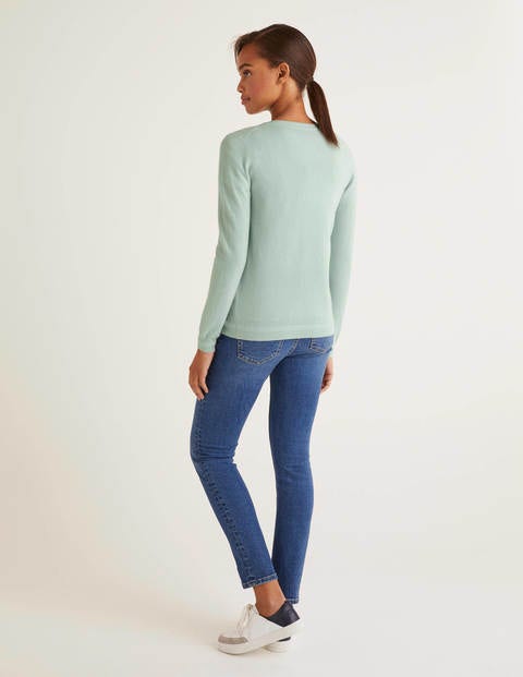 Cashmere Crew Cardigan - Mint Cake Cashmere Crew Cardigan - Mint Cake