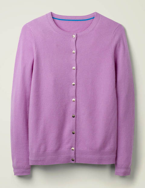 Cashmere Crew Cardigan - Lupin Cashmere Crew Cardigan - Lupin