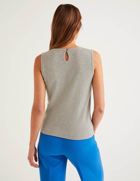 Favourite Cotton Knitted Tank - Grey Melange Favourite Cotton Knitted Tank - Grey Melange