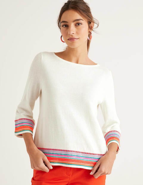 Colette Embroidered Jumper - Ivory Colette Embroidered Jumper - Ivory