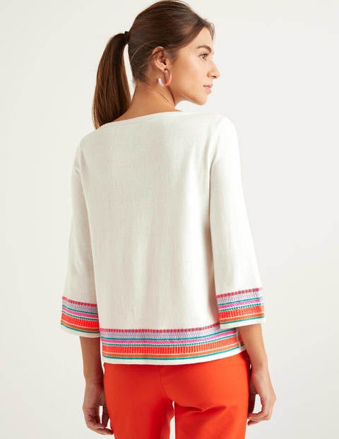 Colette Embroidered Jumper - Ivory Colette Embroidered Jumper - Ivory