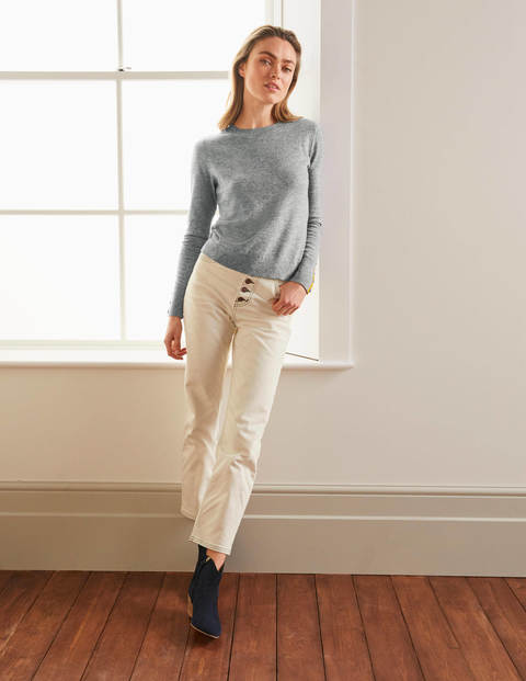 Dorset Pullover Mit Knopfleiste Am Rücken - Grau Melange Dorset Pullover Mit Knopfleiste Am Rücken - Grau Melange