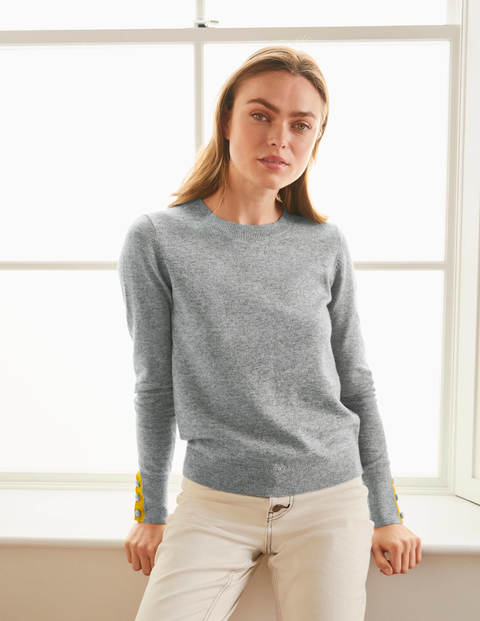 Dorset Pullover Mit Knopfleiste Am Rücken - Grau Melange Dorset Pullover Mit Knopfleiste Am Rücken - Grau Melange