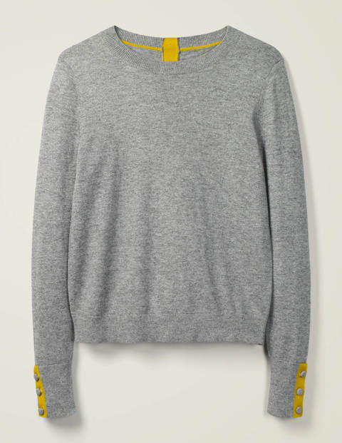 Dorset Pullover Mit Knopfleiste Am Rücken - Grau Melange Dorset Pullover Mit Knopfleiste Am Rücken - Grau Melange