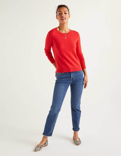 Dorset Pullover Mit Knopfleiste Am Rücken - Signalrot Dorset Pullover Mit Knopfleiste Am Rücken - Signalrot