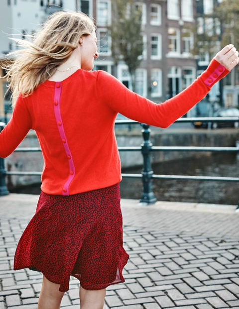 Dorset Pullover Mit Knopfleiste Am Rücken - Signalrot Dorset Pullover Mit Knopfleiste Am Rücken - Signalrot