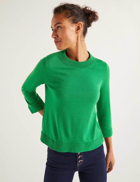 Worcester Schwingender Pullover - Sattes Smaragdgrün Worcester Schwingender Pullover - Sattes Smaragdgrün