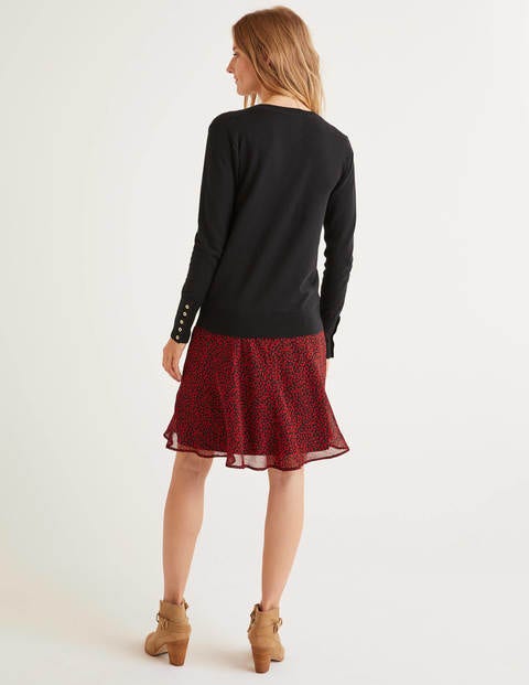 Eldon Baumwollpullover Mit V-Ausschnitt - Schwarz Eldon Baumwollpullover Mit V-Ausschnitt - Schwarz