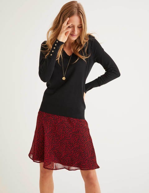 Eldon Baumwollpullover Mit V-Ausschnitt - Schwarz Eldon Baumwollpullover Mit V-Ausschnitt - Schwarz