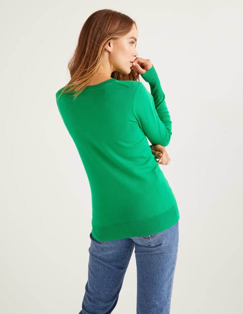 Eldon Baumwollpullover - Sattes Smaragdgrün Eldon Baumwollpullover - Sattes Smaragdgrün