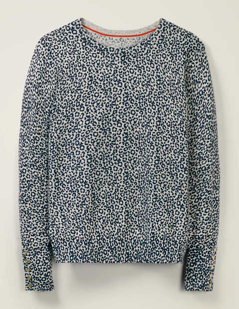 Eldon Baumwollpullover - Französisches Navy, Tiermuster Eldon Baumwollpullover - Französisches Navy, Tiermuster