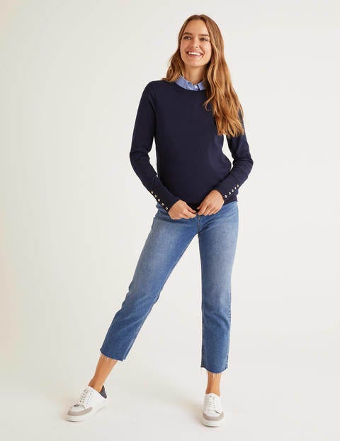 Eldon Baumwollpullover - Navy Eldon Baumwollpullover - Navy