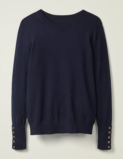 Pull Eldon en coton - Bleu marine Pull Eldon en coton - Bleu marine