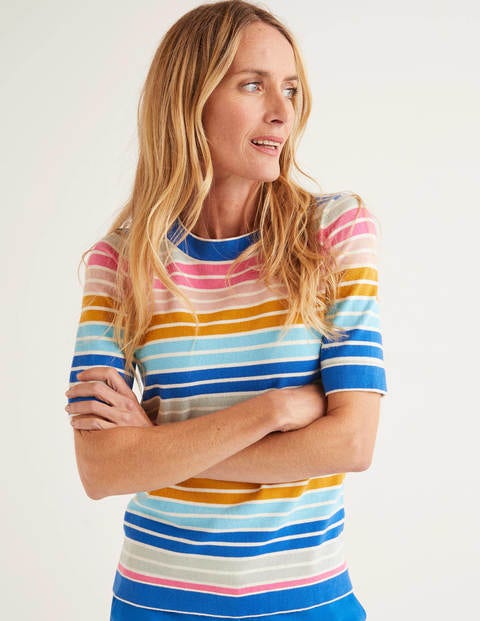 Abingdon Baumwoll-T-Shirt - Bunt, Gestreift Abingdon Baumwoll-T-Shirt - Bunt, Gestreift