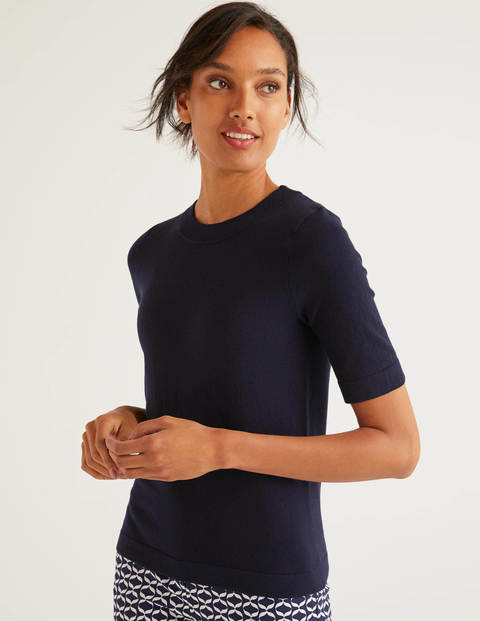 Abingdon Knitted Tee - Navy Abingdon Knitted Tee - Navy