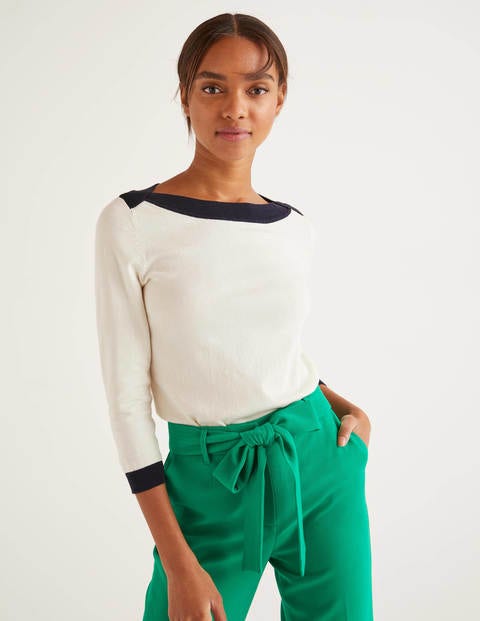 Gloucester Cotton Jumper - Ivory Gloucester Cotton Jumper - Ivory
