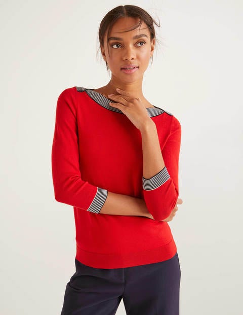 Gloucester Cotton Jumper - Post Box Red Gloucester Cotton Jumper - Post Box Red