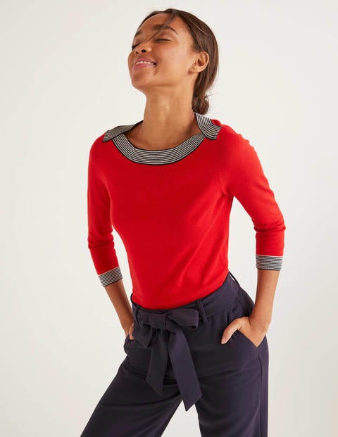 Gloucester Cotton Jumper - Post Box Red Gloucester Cotton Jumper - Post Box Red