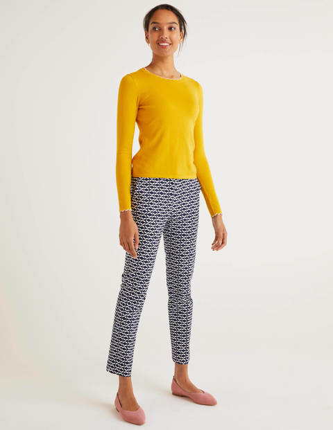 Suffolk Cotton Scallop Jumper - Tuscan Sun Suffolk Cotton Scallop Jumper - Tuscan Sun