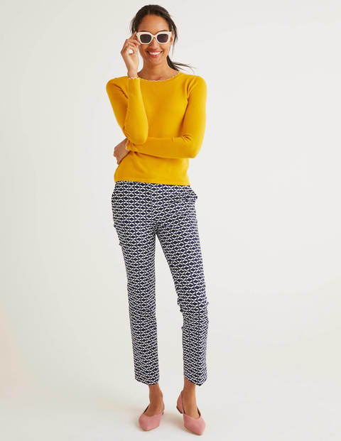 Suffolk Cotton Scallop Jumper - Tuscan Sun Suffolk Cotton Scallop Jumper - Tuscan Sun