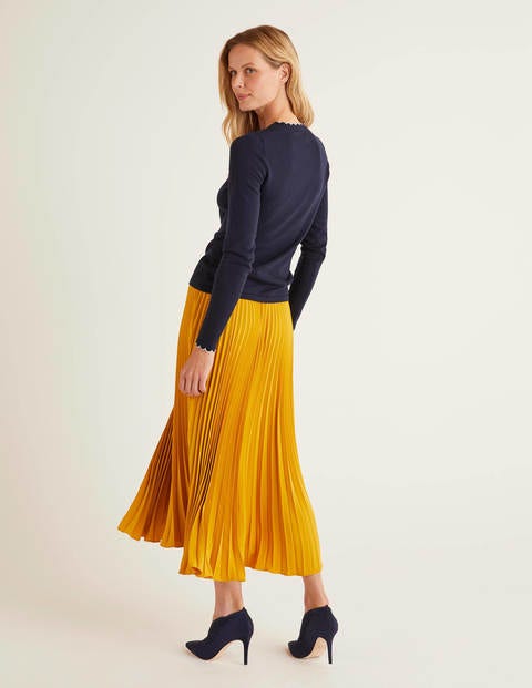 Suffolk Baumwollpullover Mit Bogenkante - Navy Suffolk Baumwollpullover Mit Bogenkante - Navy