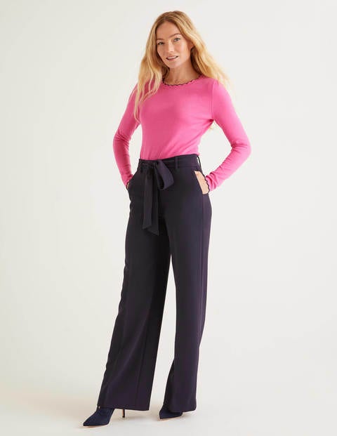 Suffolk Scallop Sweater - Pop Pansy Suffolk Scallop Sweater - Pop Pansy