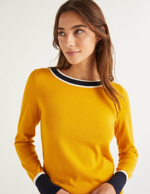 Norwich Pullover Mit Knopfleiste Am Rücken - Sonnengelb Norwich Pullover Mit Knopfleiste Am Rücken - Sonnengelb