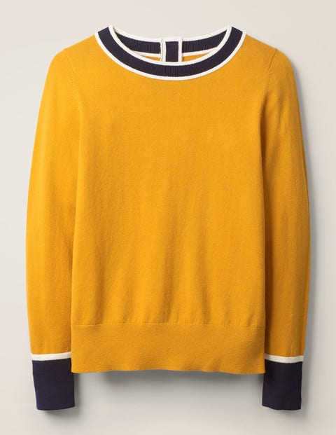 Norwich Pullover Mit Knopfleiste Am Rücken - Sonnengelb Norwich Pullover Mit Knopfleiste Am Rücken - Sonnengelb