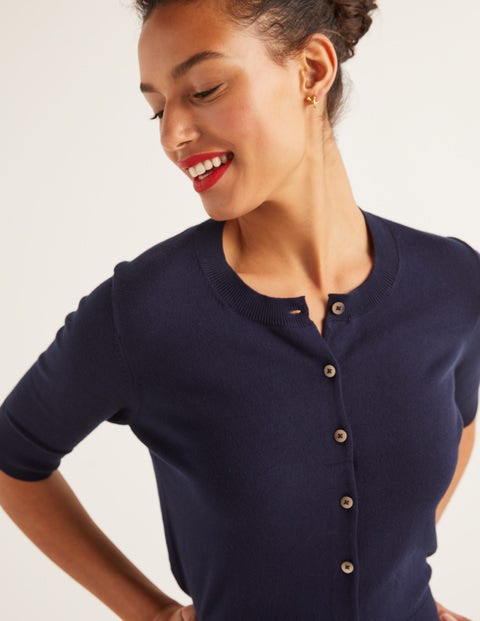 Favourite Crop Cardigan - Navy Favourite Crop Cardigan - Navy