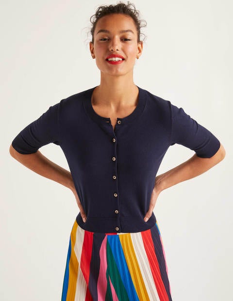 Favourite Crop Cardigan - Navy Favourite Crop Cardigan - Navy