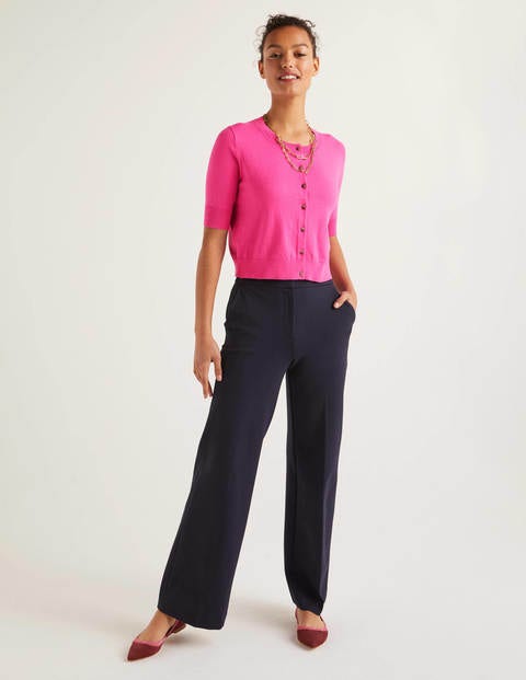Favourite Cotton Crop Cardigan - Pop Pansy Favourite Cotton Crop Cardigan - Pop Pansy