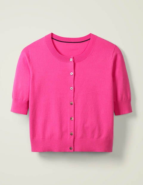 Favourite Cotton Crop Cardigan - Pop Pansy Favourite Cotton Crop Cardigan - Pop Pansy