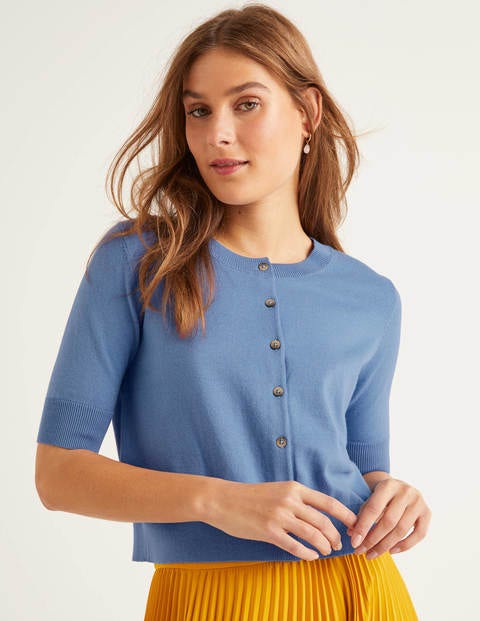 Favourite Cotton Crop Cardigan - Sea Mist Favourite Cotton Crop Cardigan - Sea Mist