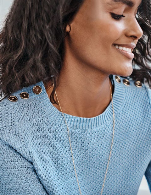 Bude Cotton Textured Jumper - Sea Mist Bude Cotton Textured Jumper - Sea Mist