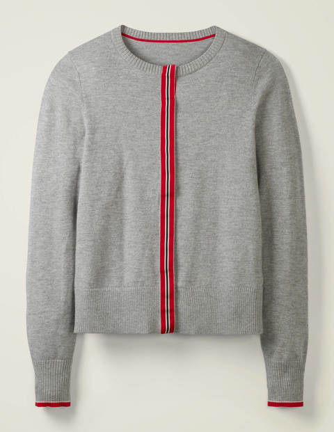 York Ripsband-Cardigan - Grau Melange York Ripsband-Cardigan - Grau Melange