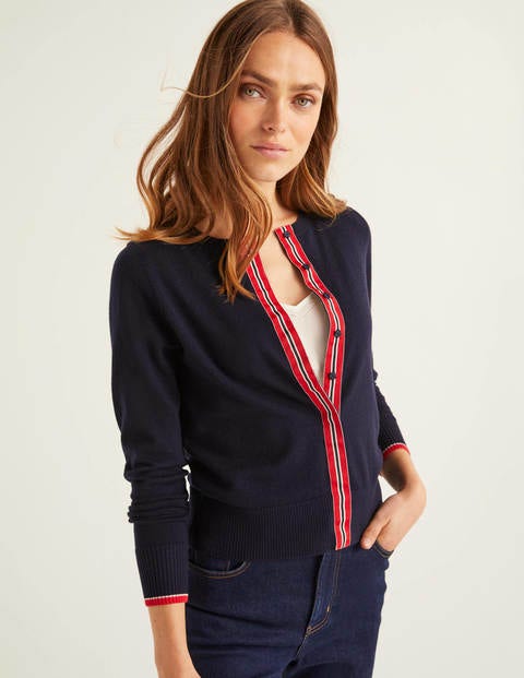York Grosgrain Cardigan - Navy York Grosgrain Cardigan - Navy