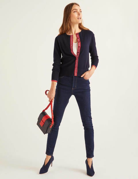 York Grosgrain Cardigan - Navy York Grosgrain Cardigan - Navy