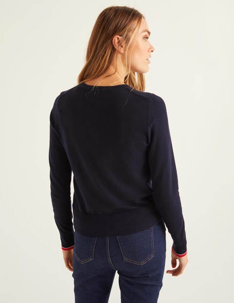York Grosgrain Cardigan - Navy York Grosgrain Cardigan - Navy