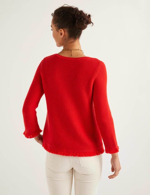 Arundel Gemütlicher Texturierter Pullover - Signalrot Arundel Gemütlicher Texturierter Pullover - Signalrot