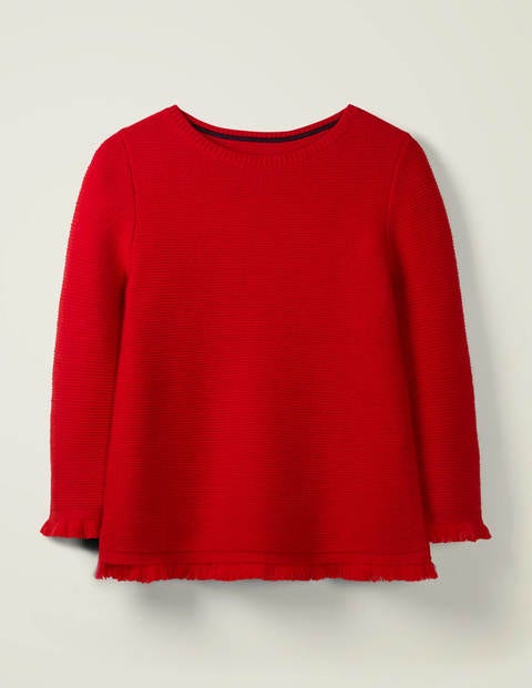 Arundel Gemütlicher Texturierter Pullover - Signalrot Arundel Gemütlicher Texturierter Pullover - Signalrot