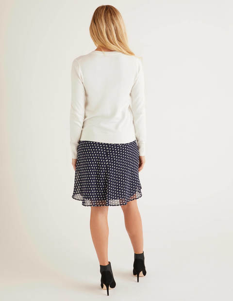 Eldon Baumwollcardigan Mit Rundhalsausschnitt - Naturweiß Eldon Baumwollcardigan Mit Rundhalsausschnitt - Naturweiß