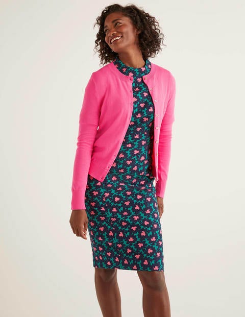 Cardigan Eldon en coton - Camélia vif Cardigan Eldon en coton - Camélia vif