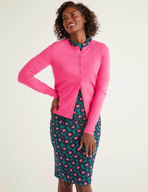 Cardigan Eldon en coton - Camélia vif Cardigan Eldon en coton - Camélia vif