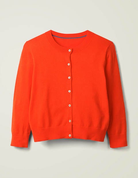 Cardigan court Eldon en coton - Orange crépuscule Cardigan court Eldon en coton - Orange crépuscule