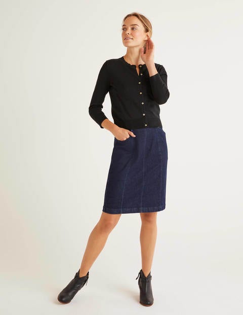 Eldon Cotton Crop Cardigan - Black Eldon Cotton Crop Cardigan - Black