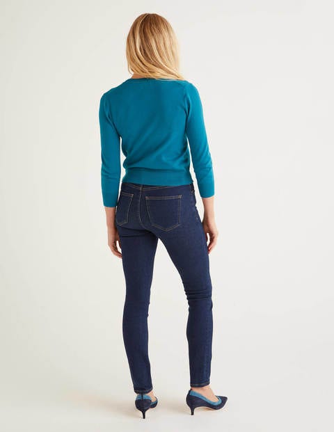 Eldon Cotton Crop Cardigan - Vibrant Teal Eldon Cotton Crop Cardigan - Vibrant Teal